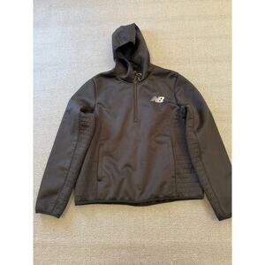 New‎ Balance Men's M Black Hooded Half-Zip Athletic Pullover Jacket